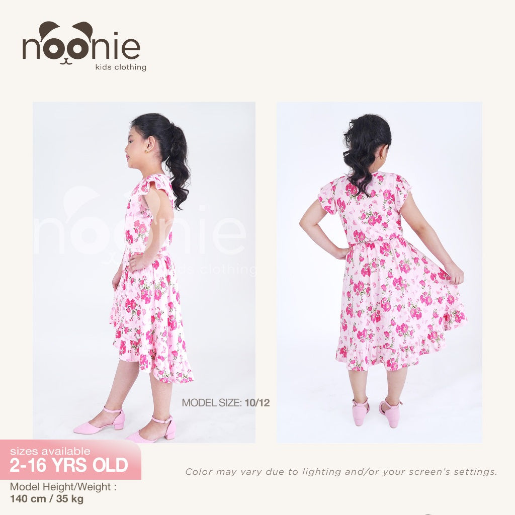 Noonie - Girls Dress (2-16Y)- Ruffle Below Knee Midi Skirt - Kids Outfit Girl