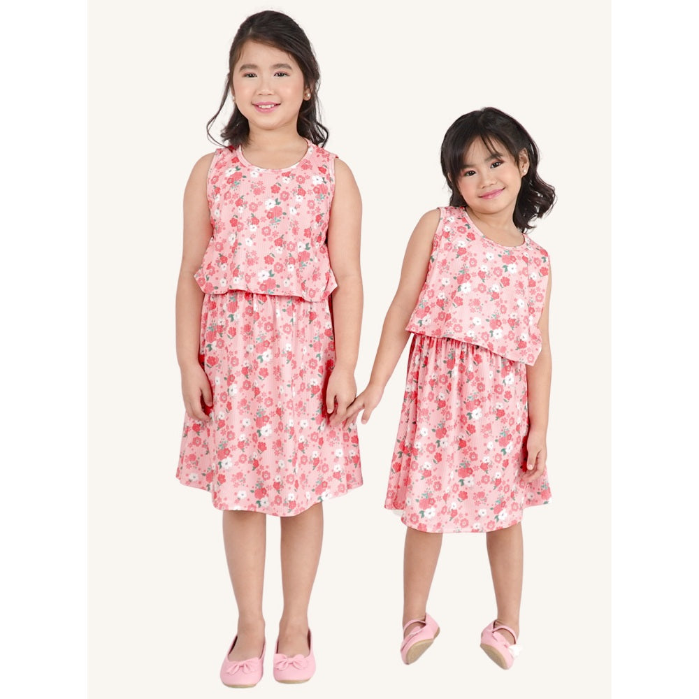 Noonie - Girls Overlap Dress (2-16Y) - Kids Outfit for Girls - Sleeveless Midi Party - Stretchable