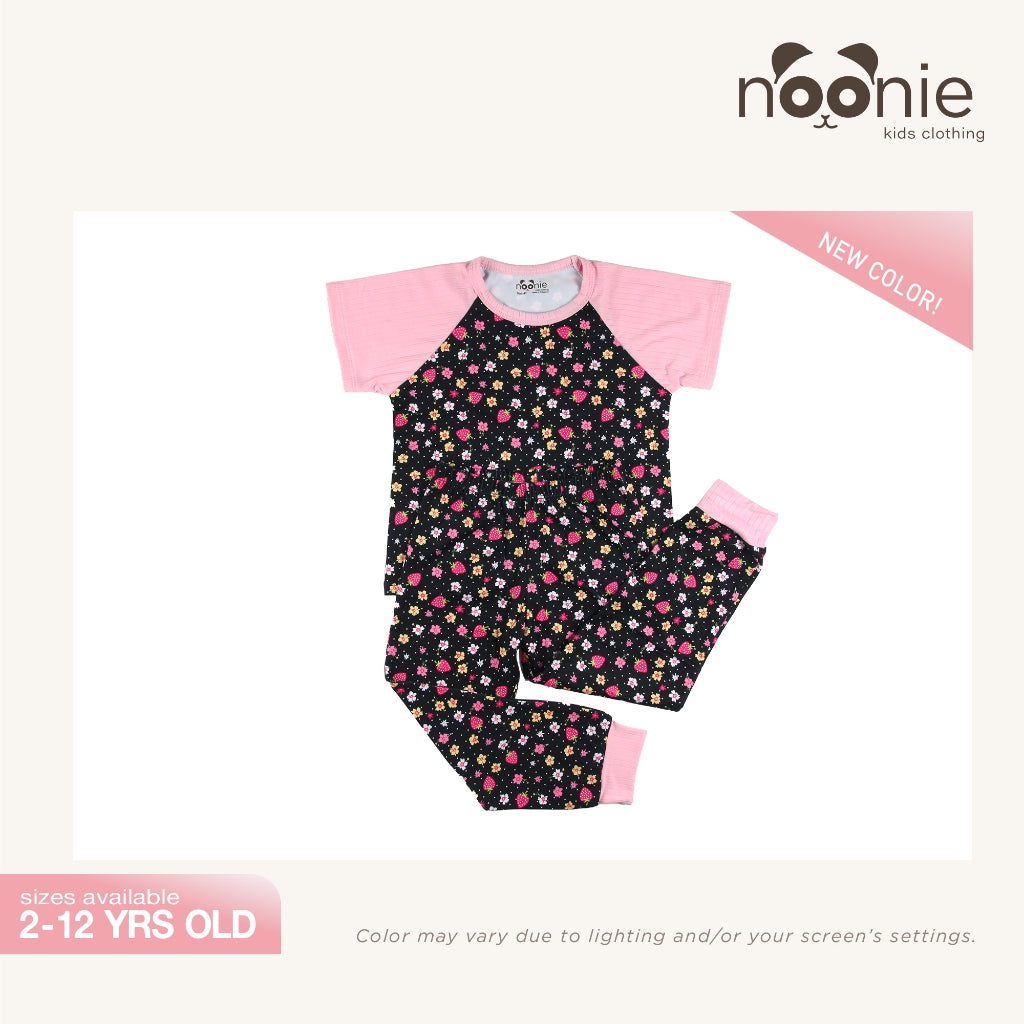 Noonie - Girls Terno (2-16Y) - Sleepwear Set for Kids Girls - Raglan Jogger Pajama - Stretchable
