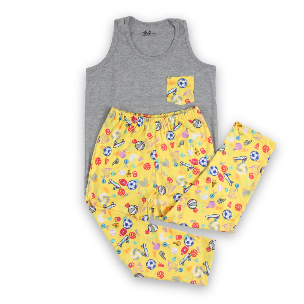 Noonie- Boys Terno (3-12Y) - Cotton Sando & Pajama Set Sleepwear