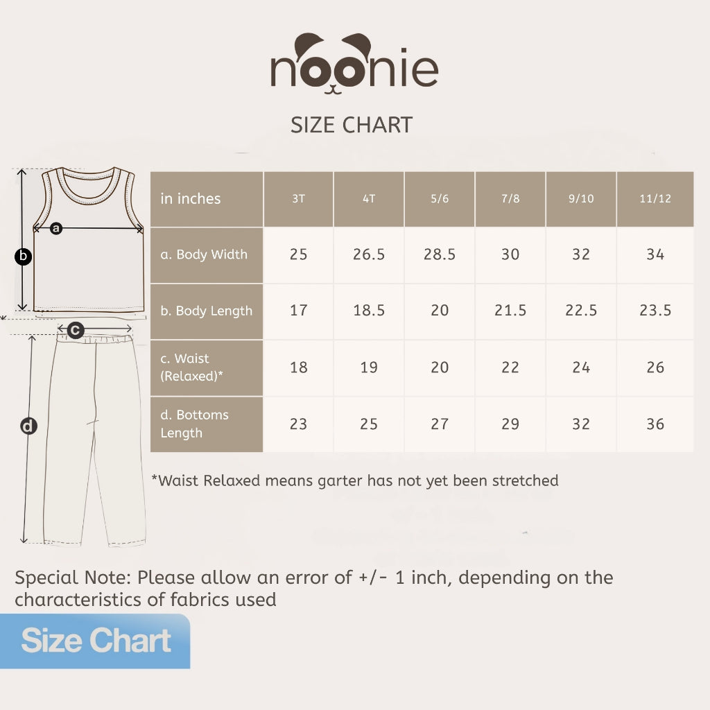 Noonie- Boys Terno (3-12Y) - Cotton Sando & Pajama Set Sleepwear