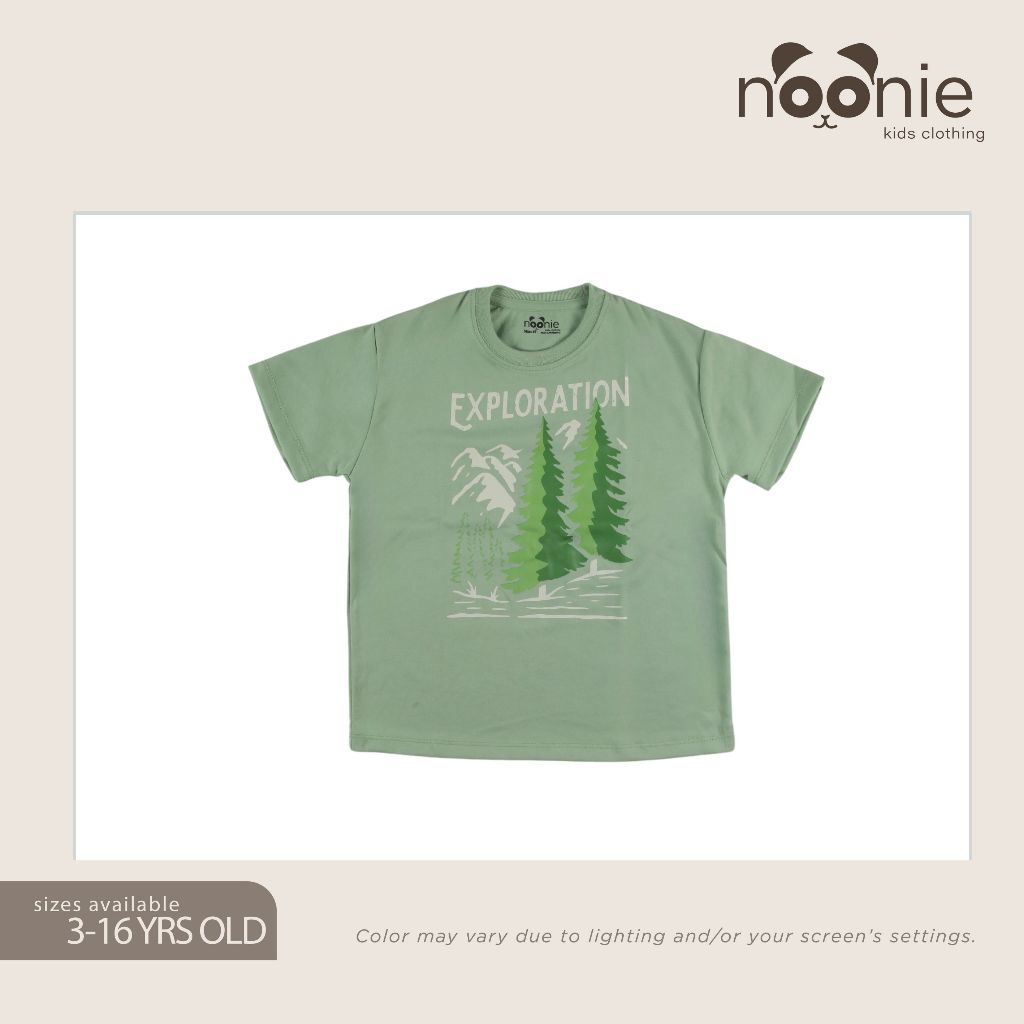Noonie - BOYS T-shirt (3-16 yo) - T-Shirt Crew Round Neck- Cotton with Graphic DTF Print Tops