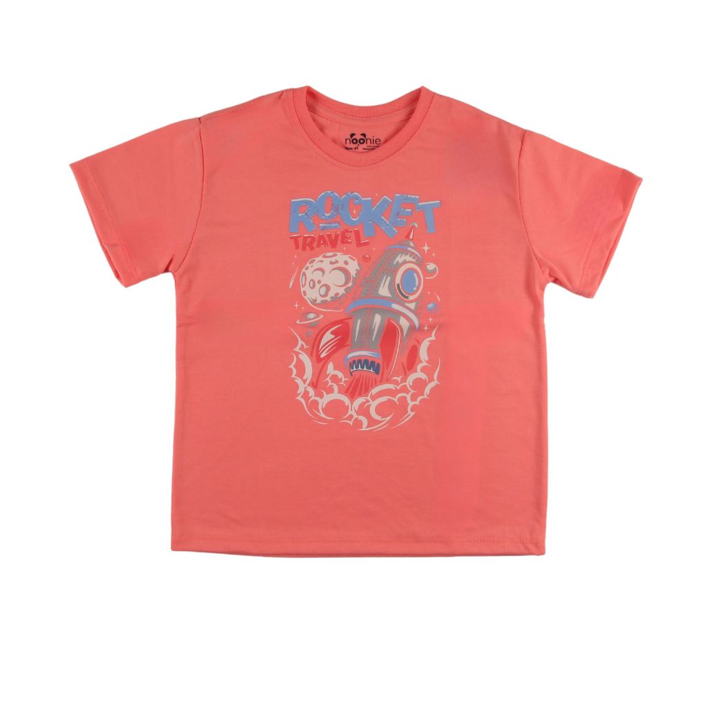 Noonie - BOYS T-shirt (3-16 yo) - T-Shirt Crew Round Neck- Cotton with Graphic DTF Print Tops
