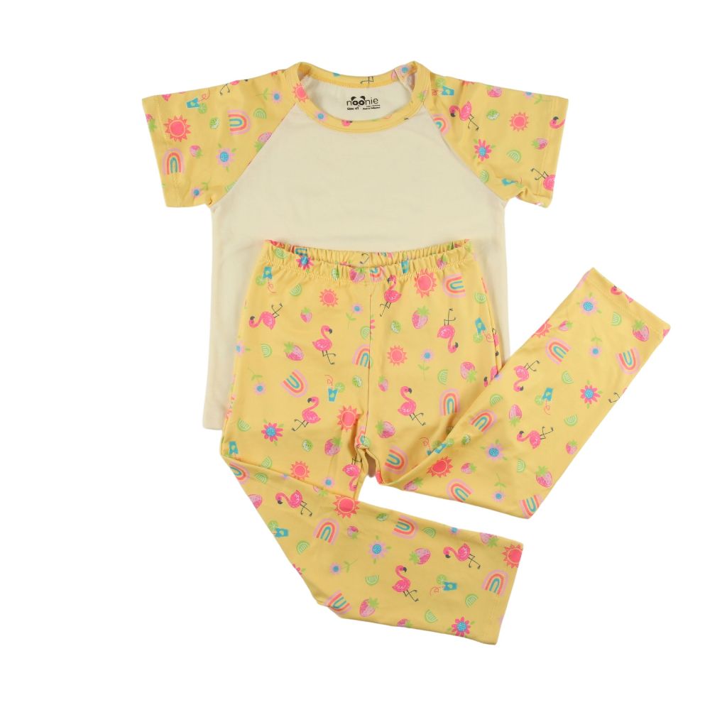 Noonie - Girls Terno (2-16Y) - Cotton Raglan & Pajama Set - Sleepwear Terno outfit for kids girls
