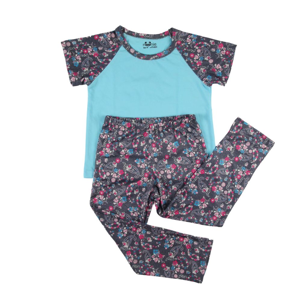 Noonie - Girls Terno (2-16Y) - Cotton Raglan & Pajama Set - Sleepwear Terno outfit for kids girls