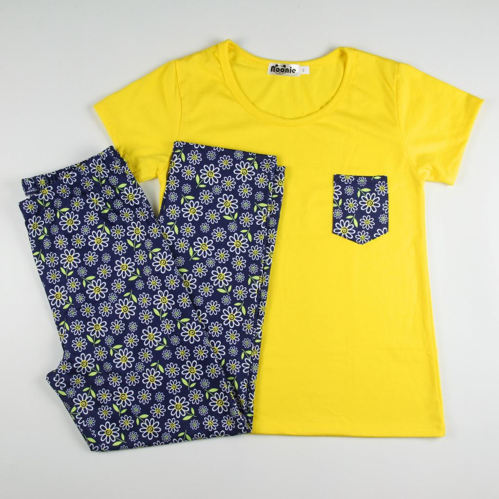 Noonie - Ladies Terno (S-2XL) - Cotton T shirt & Pajama Set - Sleepwear for Women - Plus Size