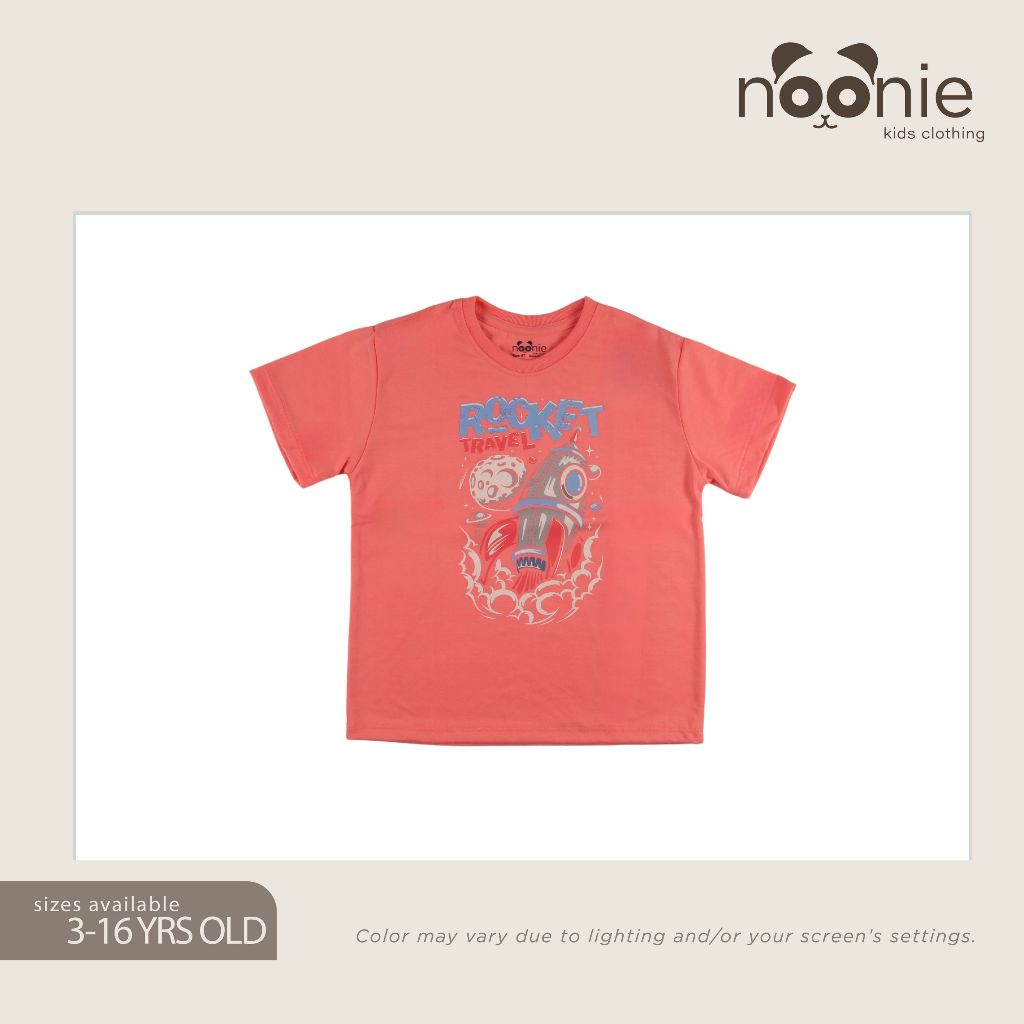 Noonie - BOYS T-shirt (3-16 yo) - T-Shirt Crew Round Neck- Cotton with Graphic DTF Print Tops