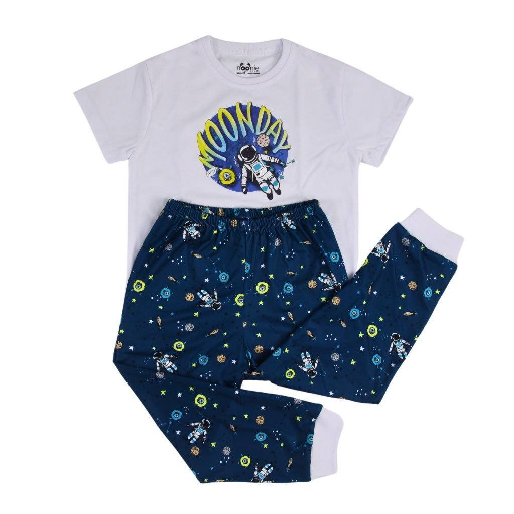 Noonie- Boys Terno (3-12Y) - Cotton T shirt & Pajama Jogger Set Sleepwear - Graphic DTF print