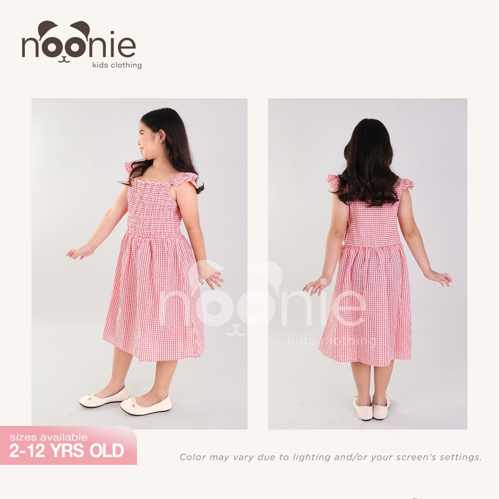 Noonie - Girls Dress (2-12Y) - Cotton Smocked Dress- Seersucker - Kids Outfit for Girls