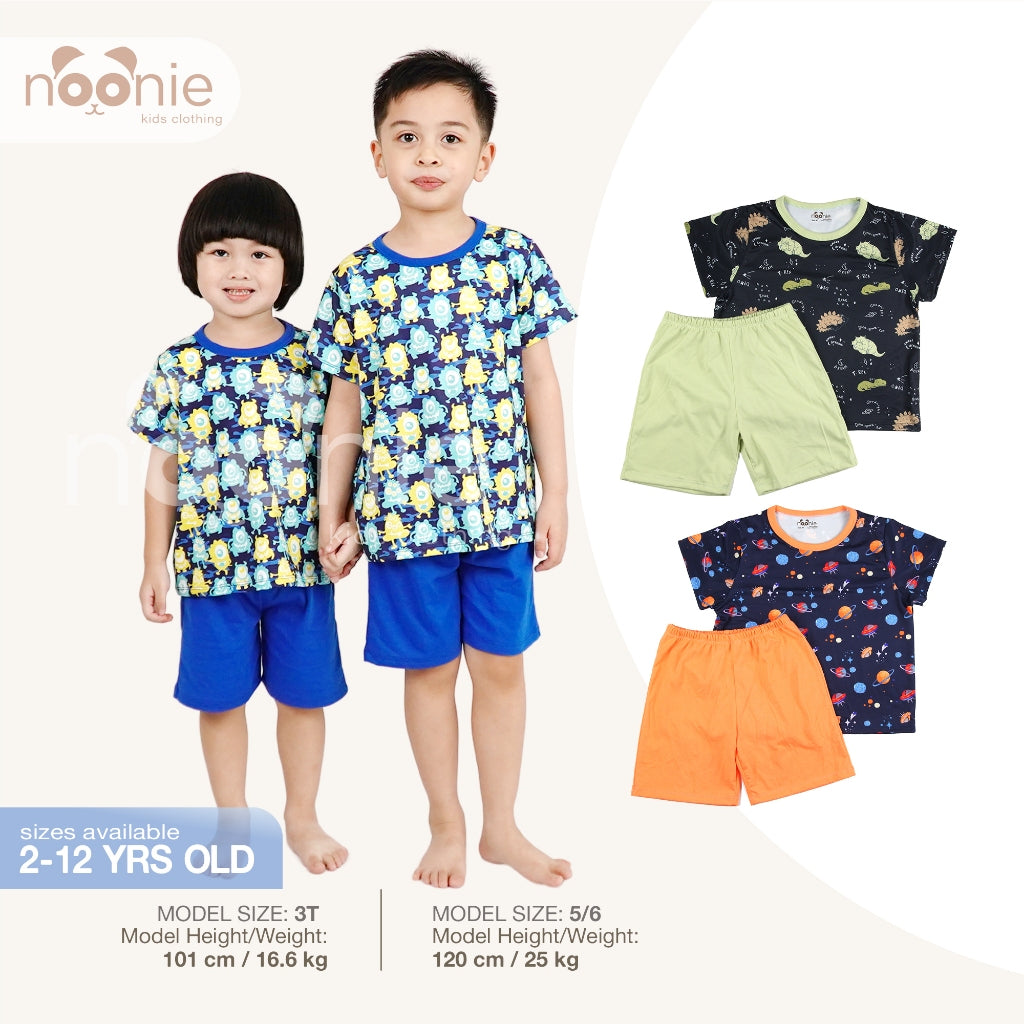 Noonie - Boys Terno (2-12Y)- T Shirt & Shorts Kids Set - Terno for Kids Boy - Quality Comfortable