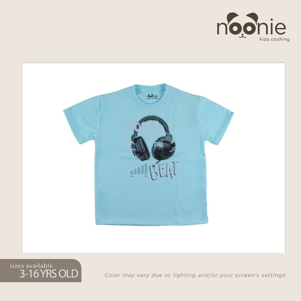 Noonie - BOYS T-shirt (3-16 yo) - T-Shirt Crew Round Neck- Cotton with Graphic DTF Print Tops