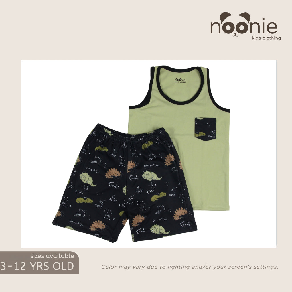 Noonie - Boys Terno (3-12yo)- Cotton Sando and Shorts Set Stretchable
