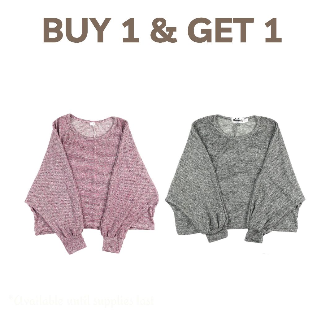 < Buy 1 Take 1 >Noonie Ladies - Dolman Pullover Loose Sweater (S-3XL)- Cropped Boxy jacket