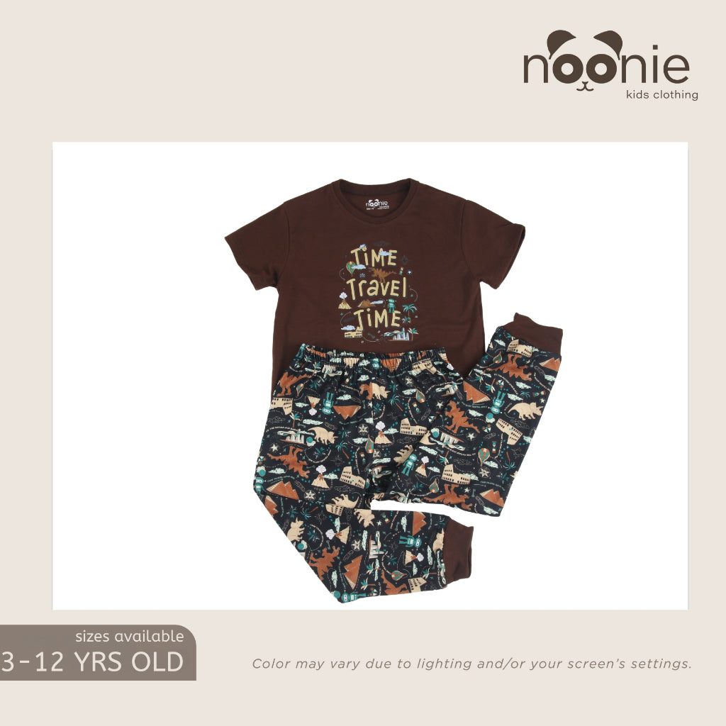 Noonie- Boys Terno (3-12Y) - Cotton T shirt & Pajama Jogger Set Sleepwear - Graphic DTF print