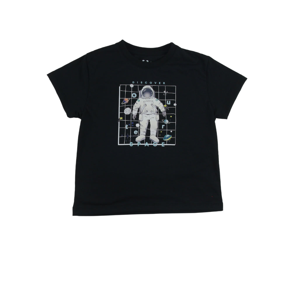 Noonie - Boys Tops - T-Shirt Crew Round Neck- Cotton with Graphic Print