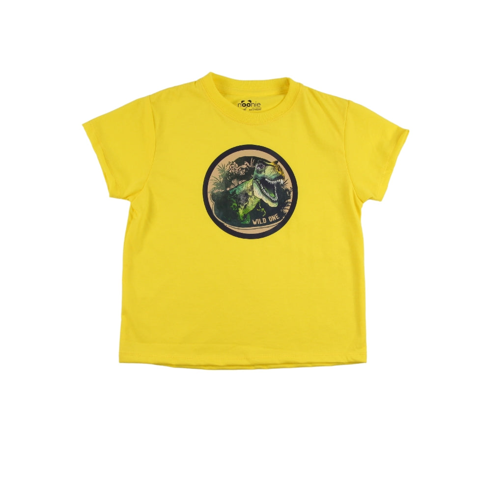 Noonie - Boys Tops - T-Shirt Crew Round Neck- Cotton with Graphic Print