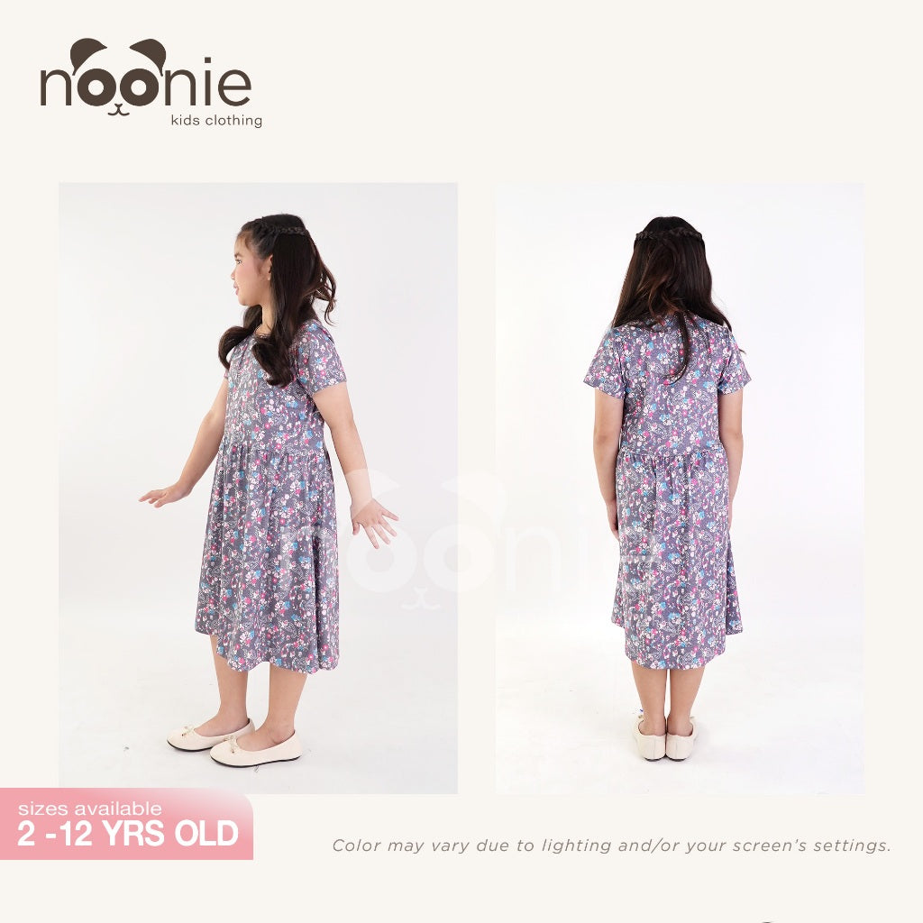 Noonie - Girls T-shirt Dress (2-12Y) - Kids Outfit for Girls - Midi Party Comfortable Stretchable