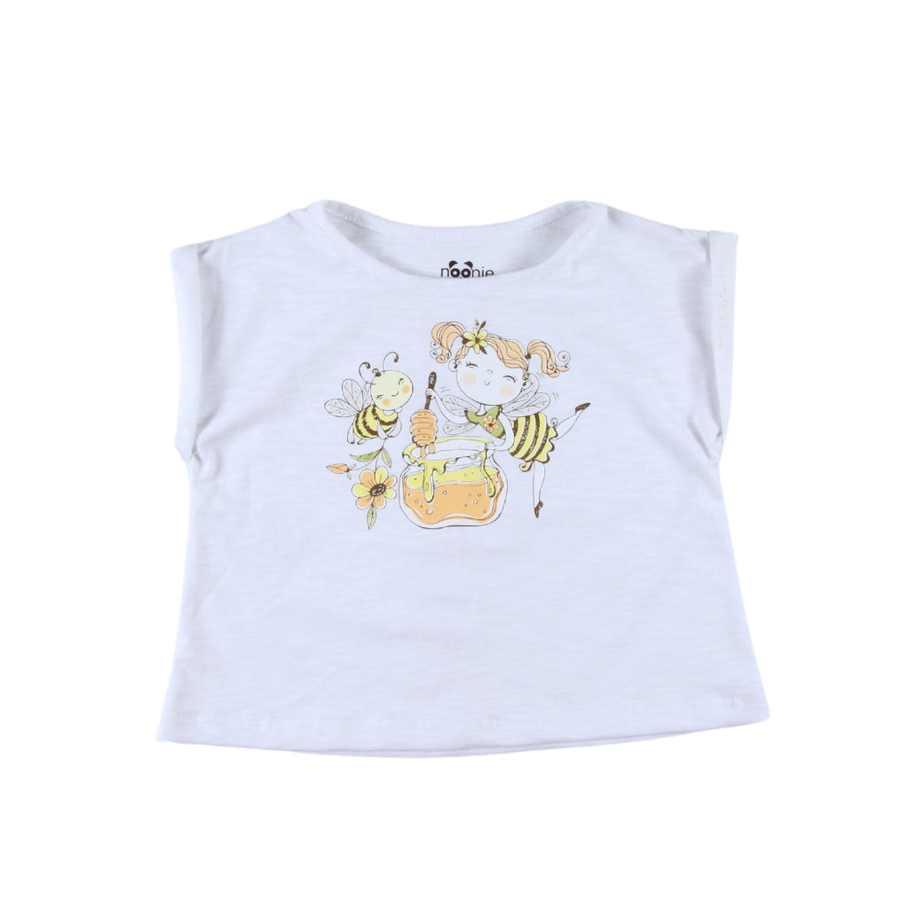 Noonie - Girls T-shirt (3-16 yo) - Dolman Sleeve Top- Cotton with Graphic DTF Print