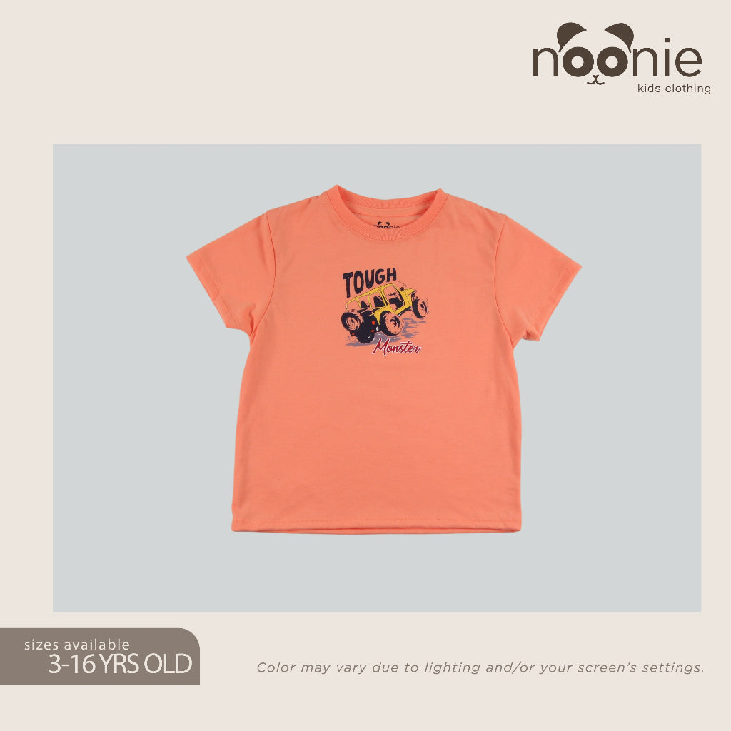 Noonie - Boys Tops - T-Shirt Crew Round Neck- Cotton with Graphic Print