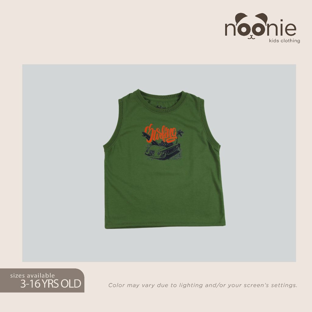 Noonie - Boys Tops (3-12yo) - Muscle Sando Sleeveless Shirt - Cotton with Graphic Print