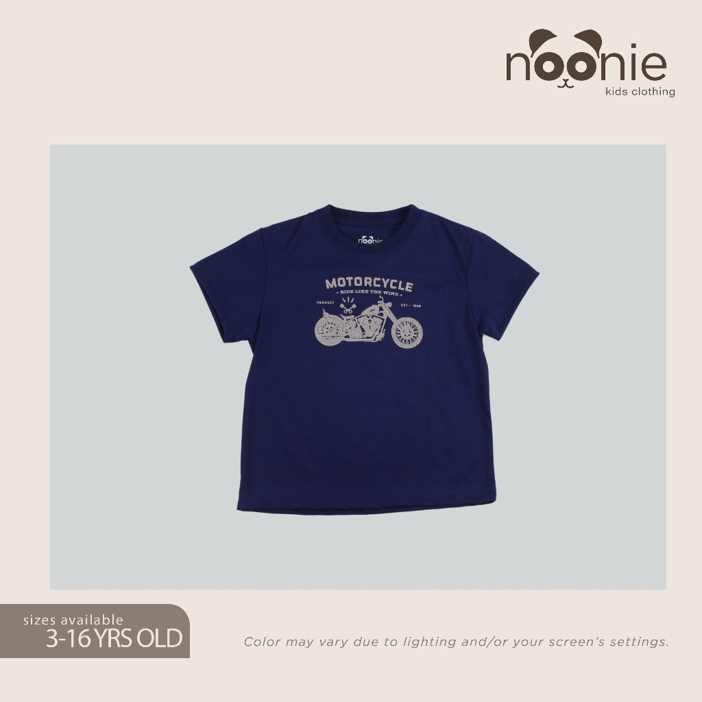 Noonie - Boys Tops - T-Shirt Crew Round Neck- Cotton with Graphic Print