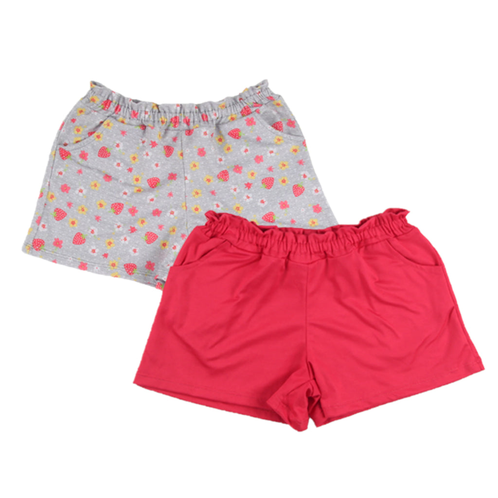 < Clearance >Noonie - 2pc Girls Shorts (4-16Y) - Stretchable 2-Pack Shorts with Pockets