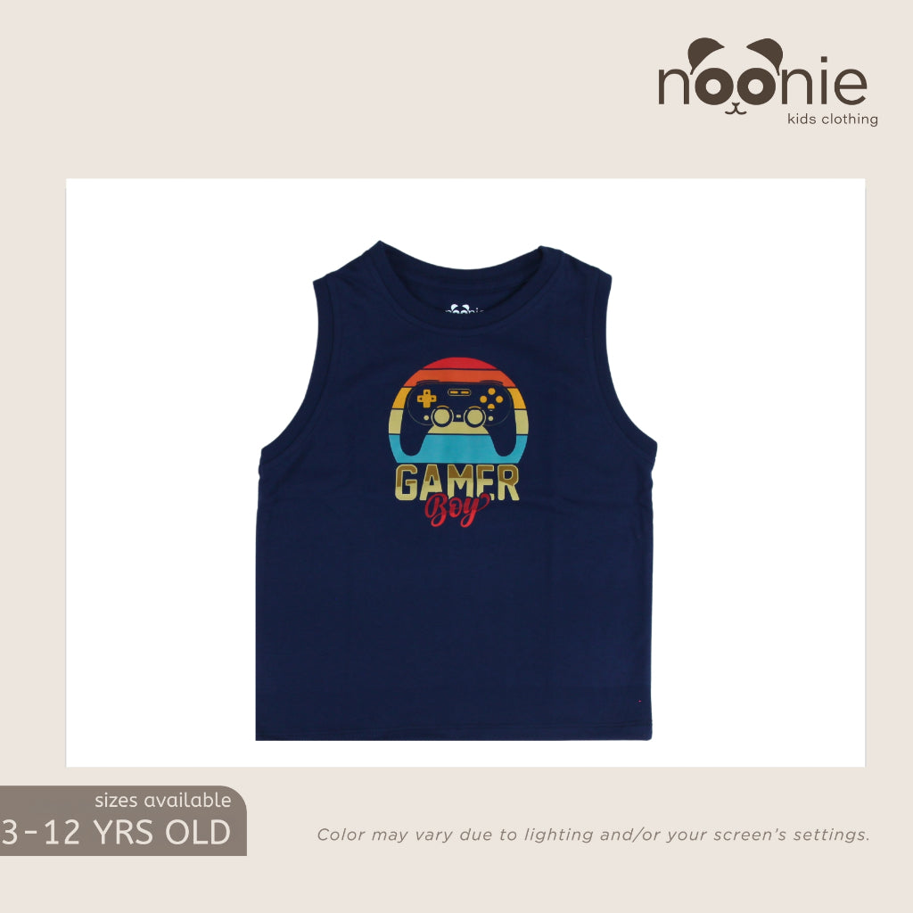 Noonie - Boys Tops (3-12yo) - Muscle Sando Sleeveless Shirt - Cotton with Graphic Print