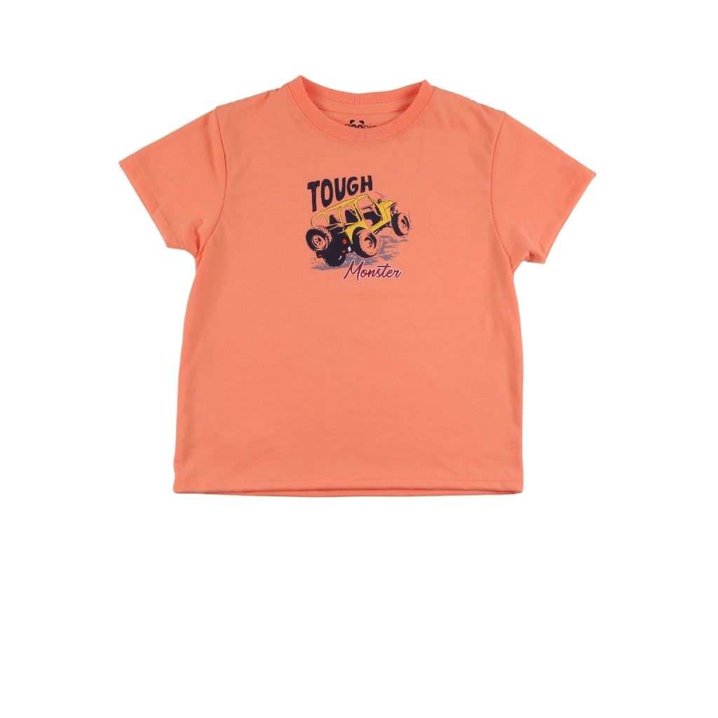 Noonie - Boys Tops - T-Shirt Crew Round Neck- Cotton with Graphic Print