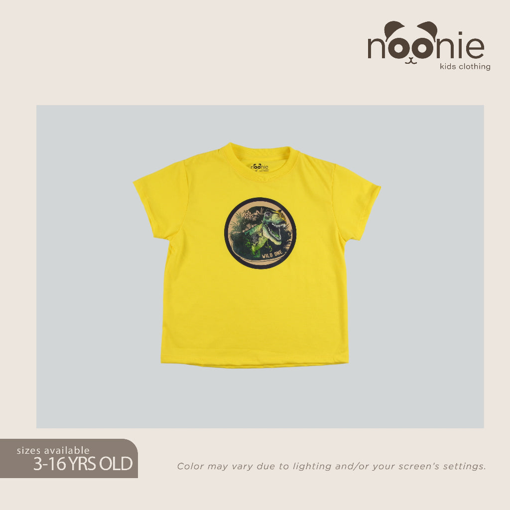 Noonie - Boys Tops - T-Shirt Crew Round Neck- Cotton with Graphic Print