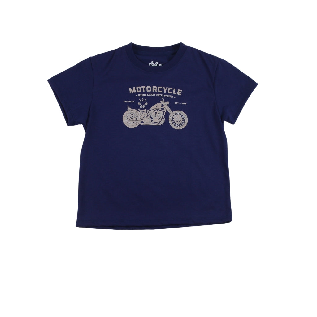 Noonie - Boys Tops - T-Shirt Crew Round Neck- Cotton with Graphic Print