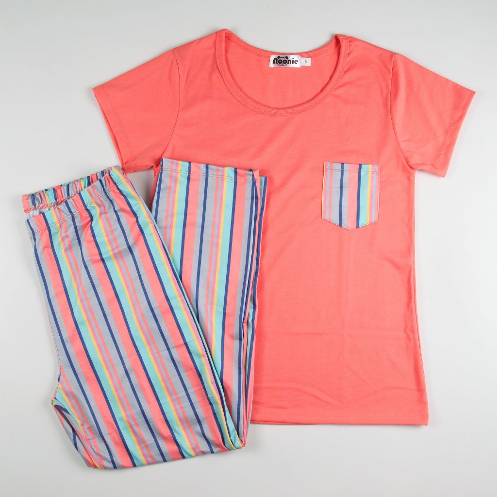 Noonie - Ladies Terno (S-2XL) - Cotton T shirt & Pajama Set - Sleepwear for Women - Plus Size