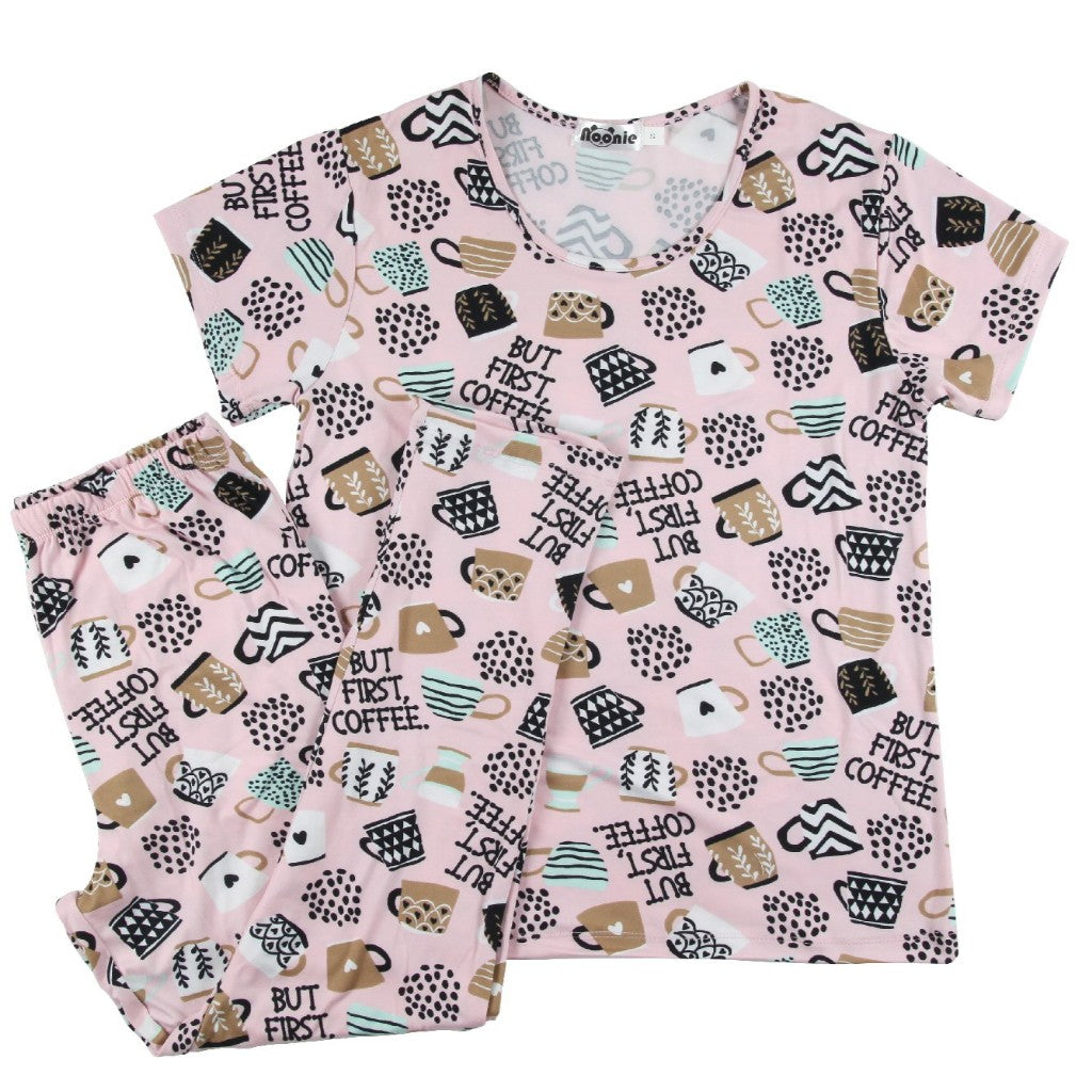 Noonie - Ladies Terno (S-2XL) - Sleepwear for Women - Tshirt and Pajama Set