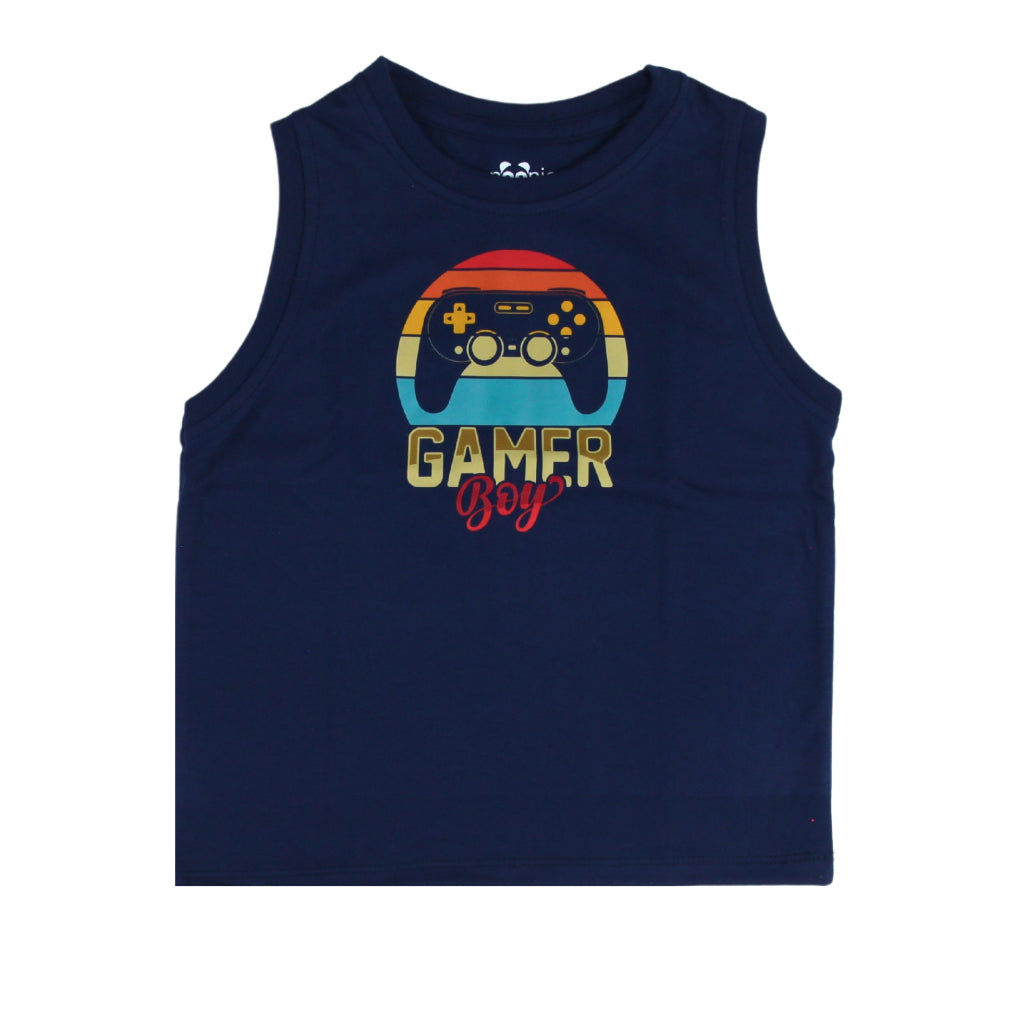 Noonie - Boys Tops (3-12yo) - Muscle Sando Sleeveless Shirt - Cotton with Graphic Print