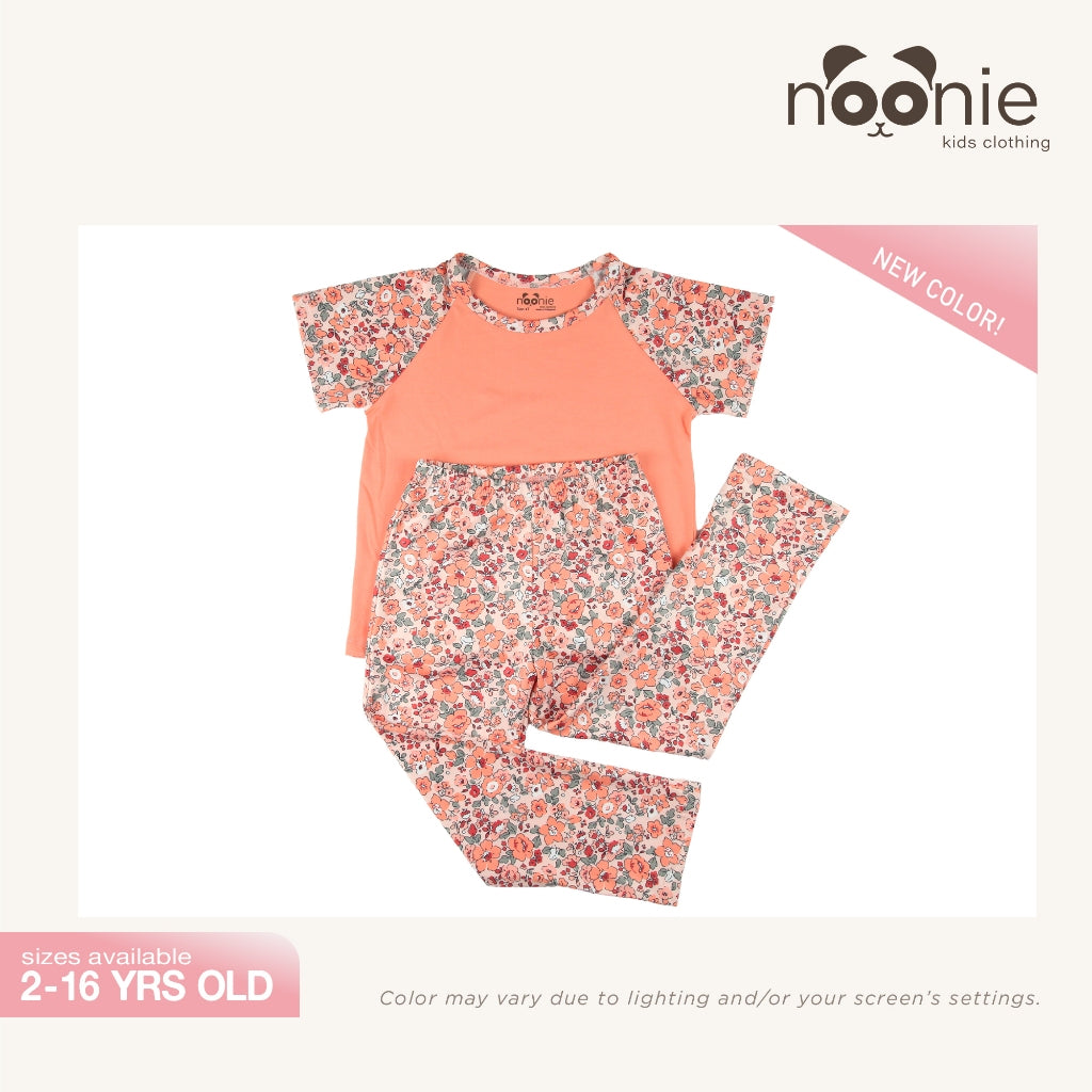 Noonie - Girls Terno (2-16Y) - Cotton Raglan & Pajama Set - Sleepwear Terno outfit for kids girls