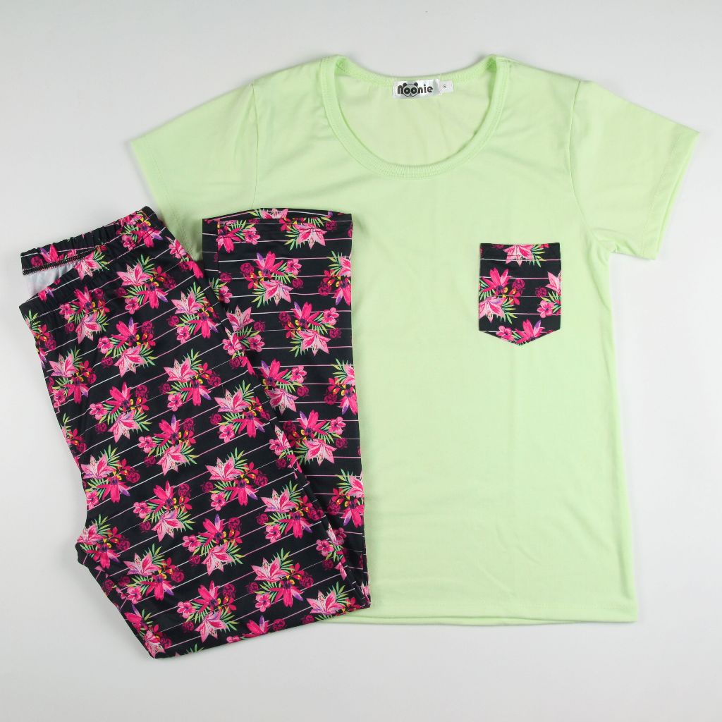 Noonie - Ladies Terno (S-2XL) - Cotton T shirt & Pajama Set - Sleepwear for Women - Plus Size