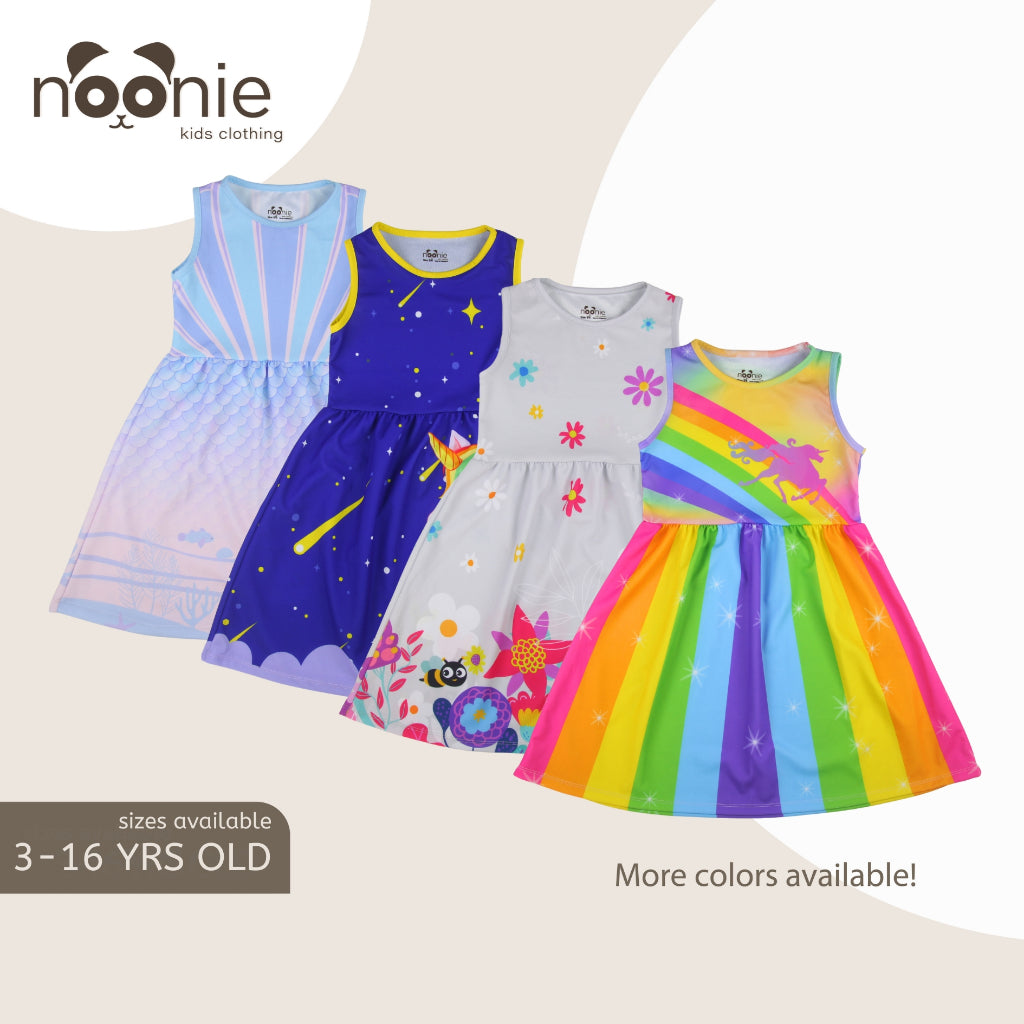 Noonie- Girls Dress (2-10Y) - Dress Sleeveless 3D print