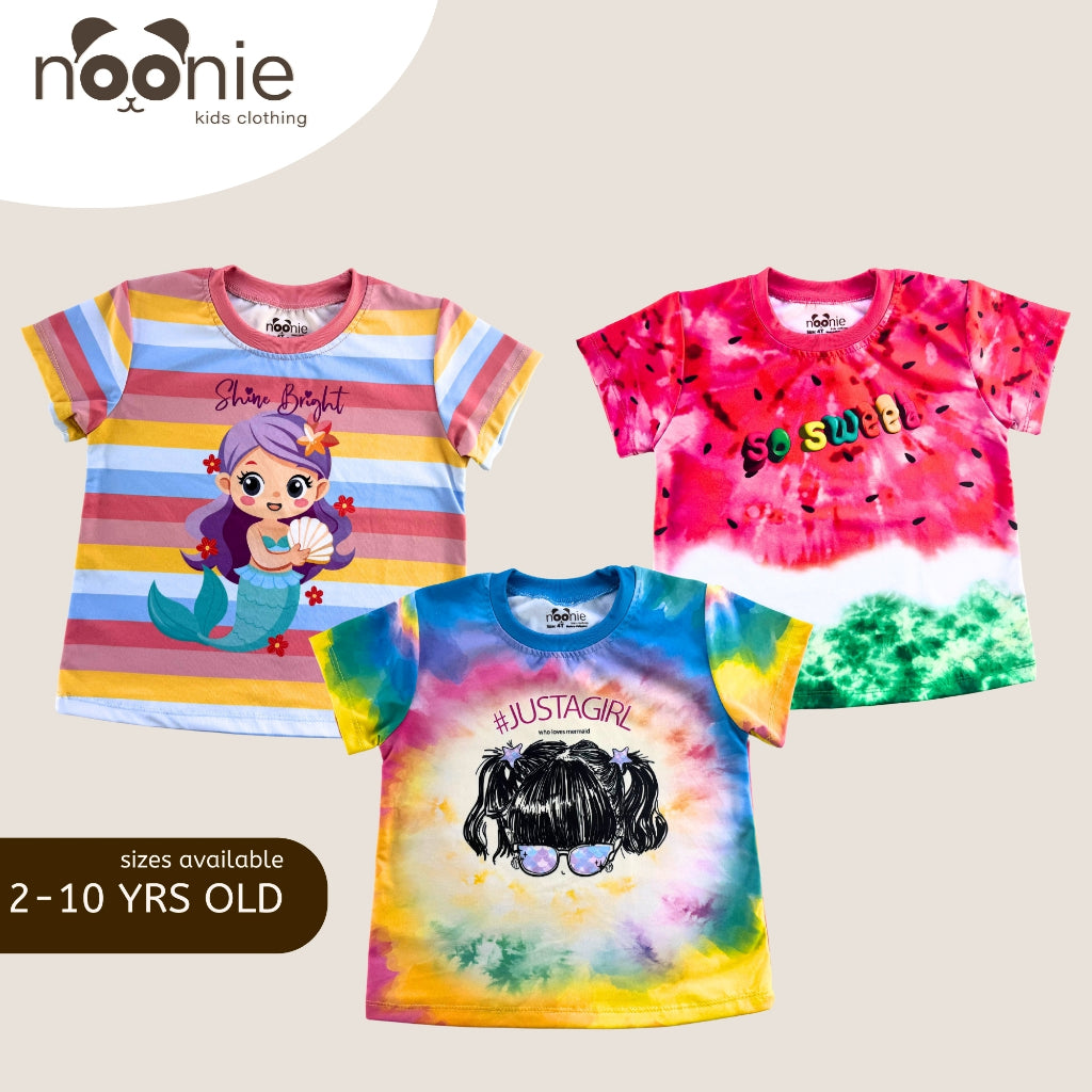 Noonie - GIRLS T-shirt (2-10 yo) - Cartoon 3D print funny character print