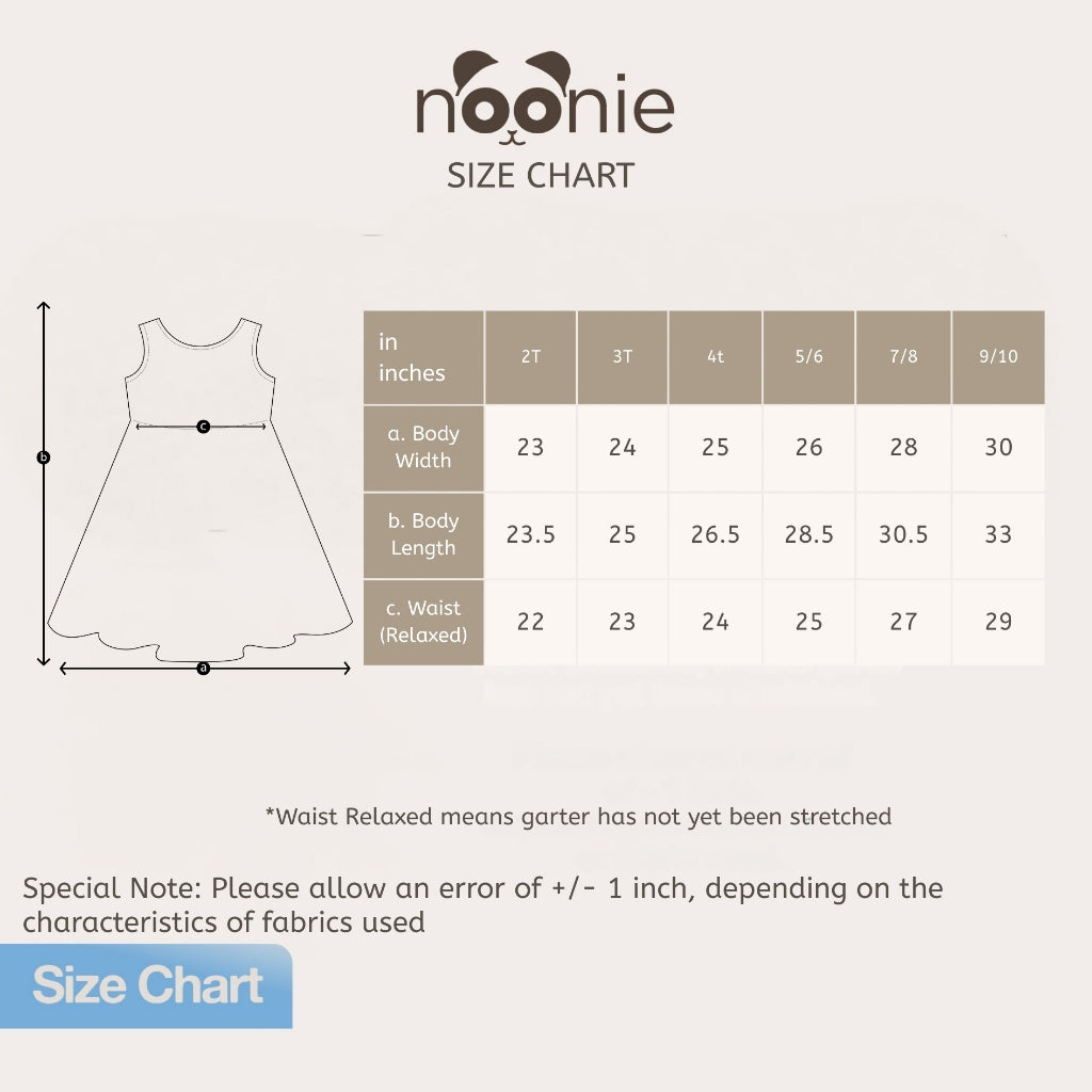 Noonie- Girls Dress (2-10Y) - Dress Sleeveless 3D print