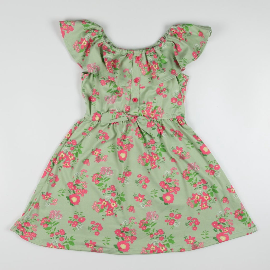 < Clearance >Noonie - Girls Dress (2-16Y) - Off Shoulder Stretchable