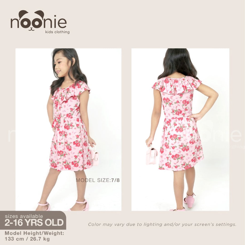 < Clearance >Noonie - Girls Dress (2-16Y) - Off Shoulder Stretchable