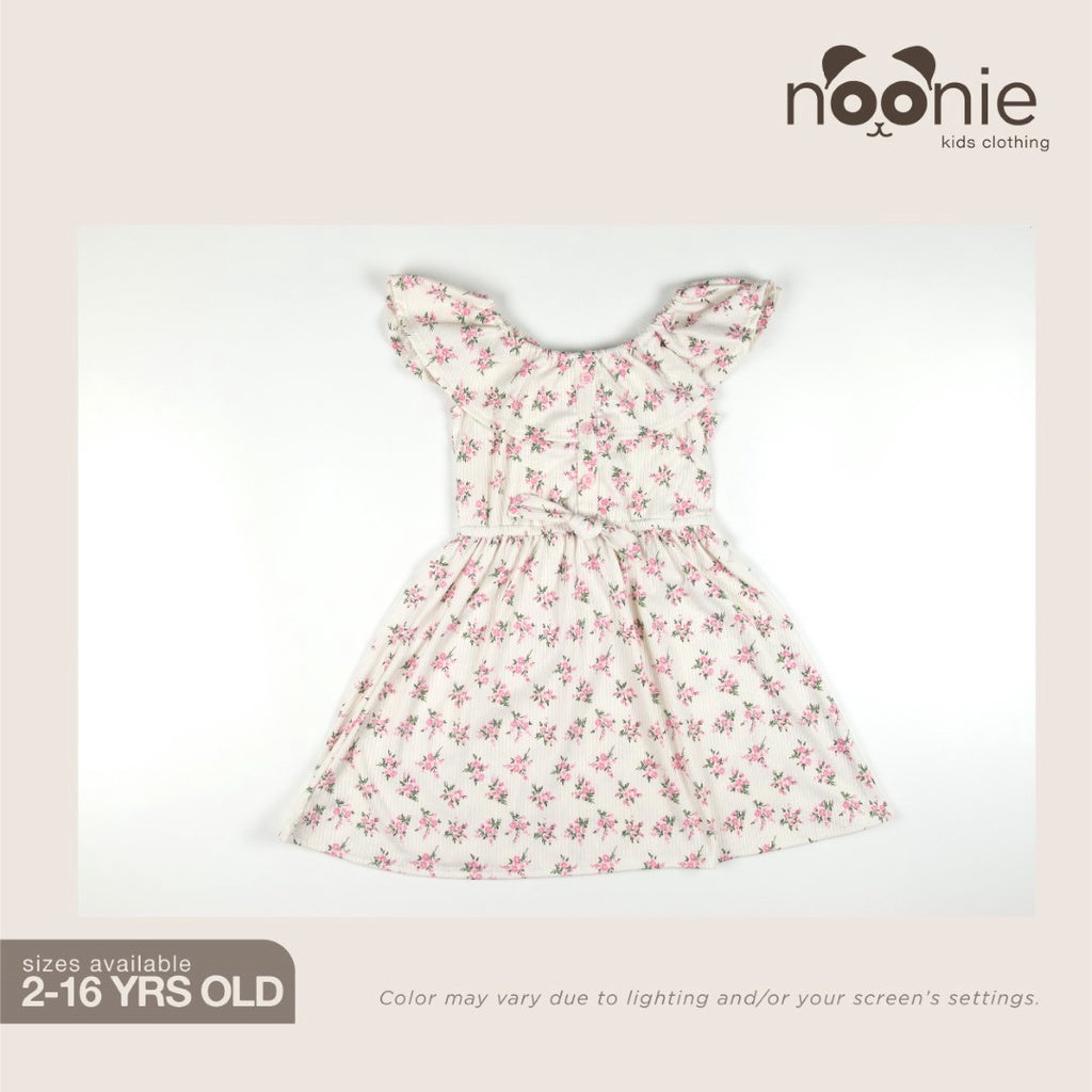< Clearance >Noonie - Girls Dress (2-16Y) - Off Shoulder Stretchable