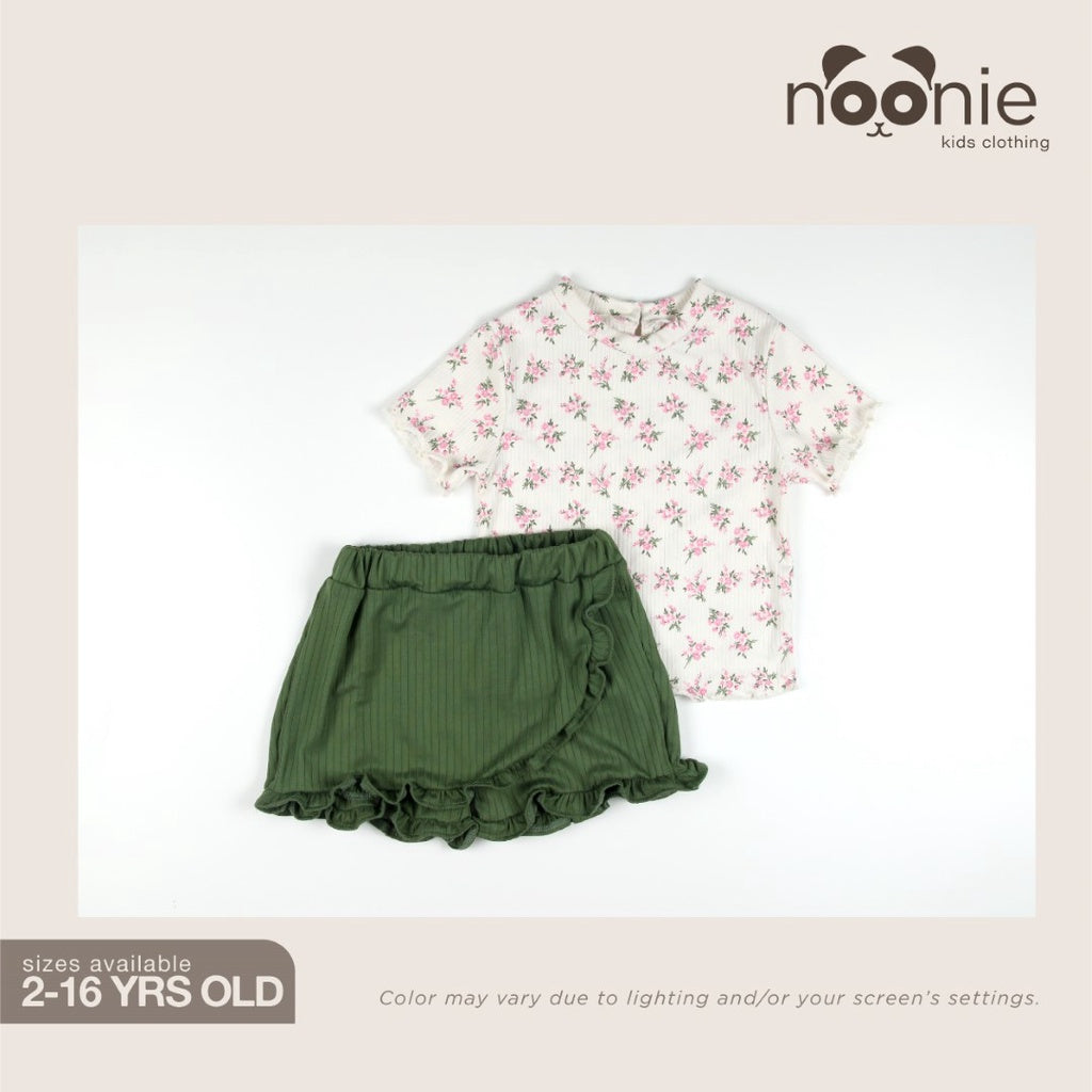 < Clearance >Noonie - Girls Set (2-12Y) - Blouse with Skort - Terno Outfit girl