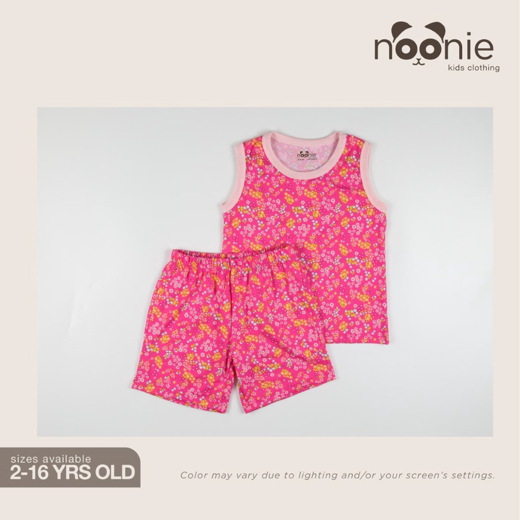 < Clearance >Noonie- Girls Terno (2-16Y) - Sando and Shorts Set Stretchable- Terno