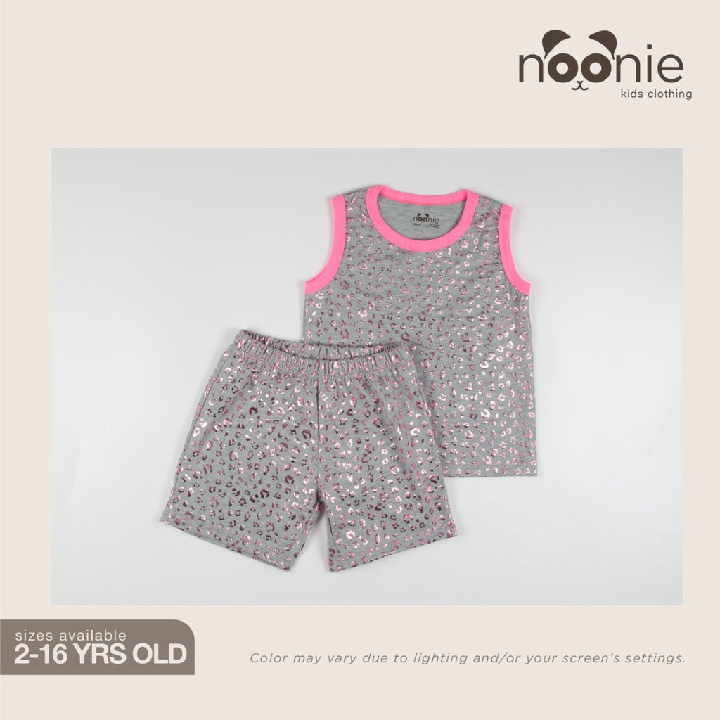 < Clearance >Noonie- Girls Terno (2-16Y) - Sando and Shorts Set Stretchable- Terno