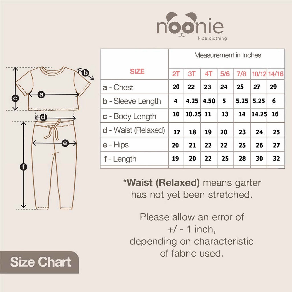 Noonie - Girls Set (2-16Y) - Crop Top & Leggings Stretchable - Terno Outfit for Kids Girl - Plain