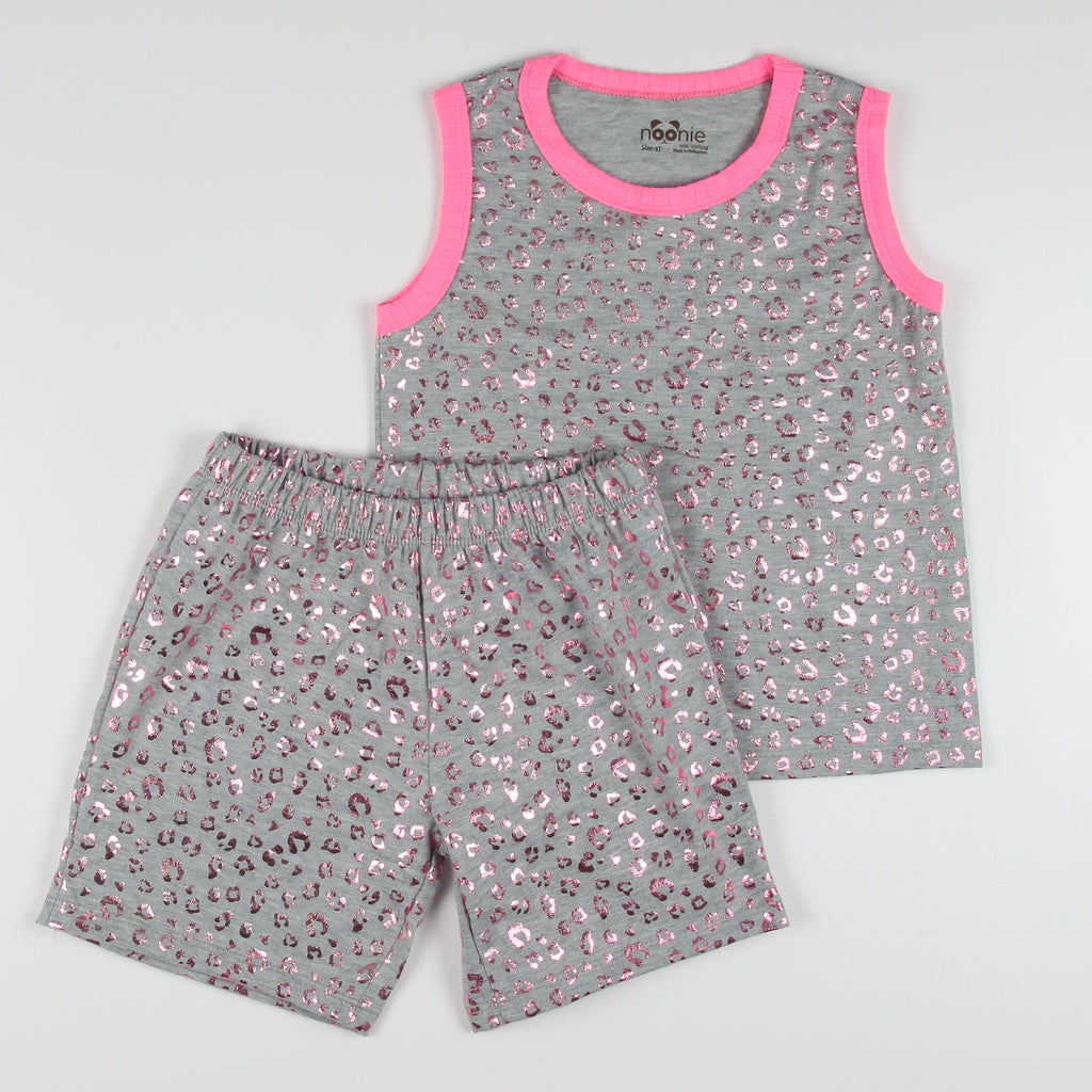 < Clearance >Noonie- Girls Terno (2-16Y) - Sando and Shorts Set Stretchable- Terno