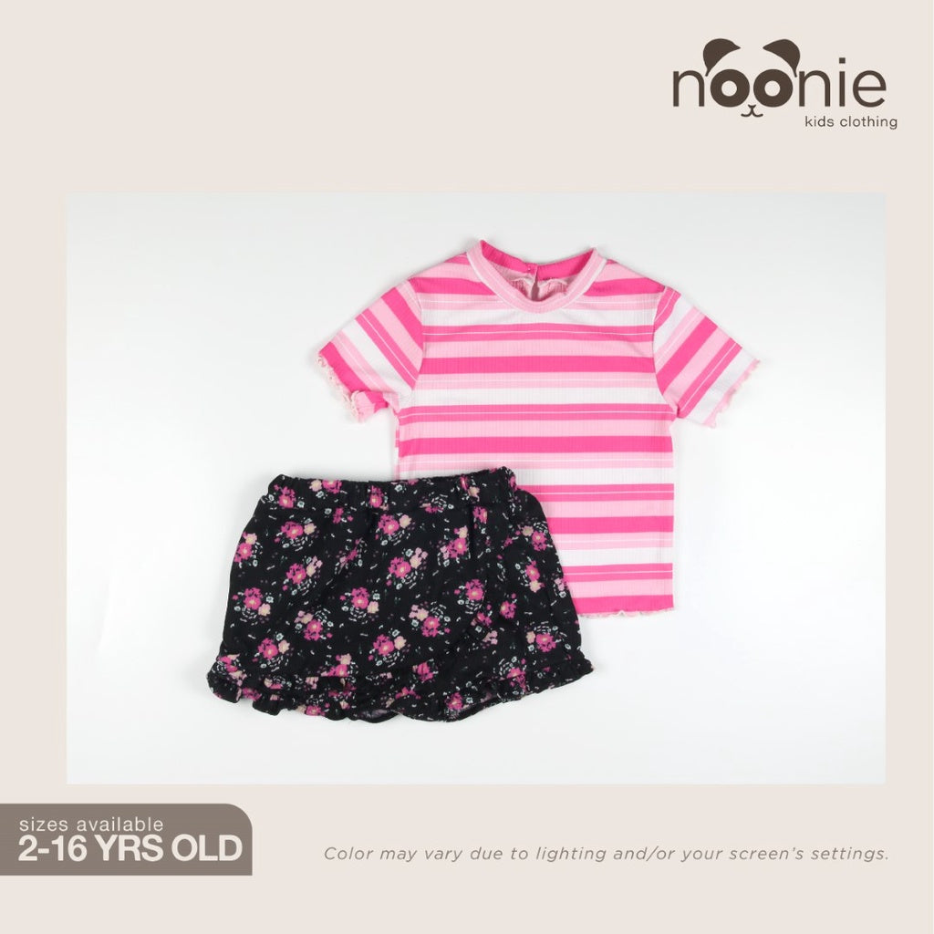 < Clearance >Noonie - Girls Set (2-12Y) - Blouse with Skort - Terno Outfit girl