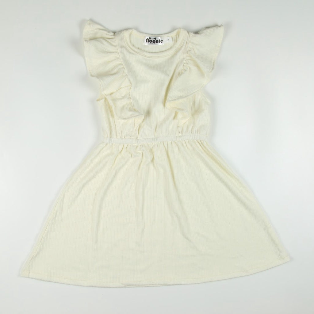 Noonie- Girls Dress (2-16Y) - Kids Dress Outfit for Girls - Ruffled Sleeves -Stretchable