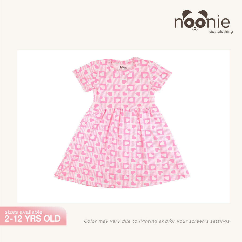 Noonie - Girls T-shirt Dress (2-12Y) - Kids Outfit for Girls - Midi Party Comfortable Stretchable