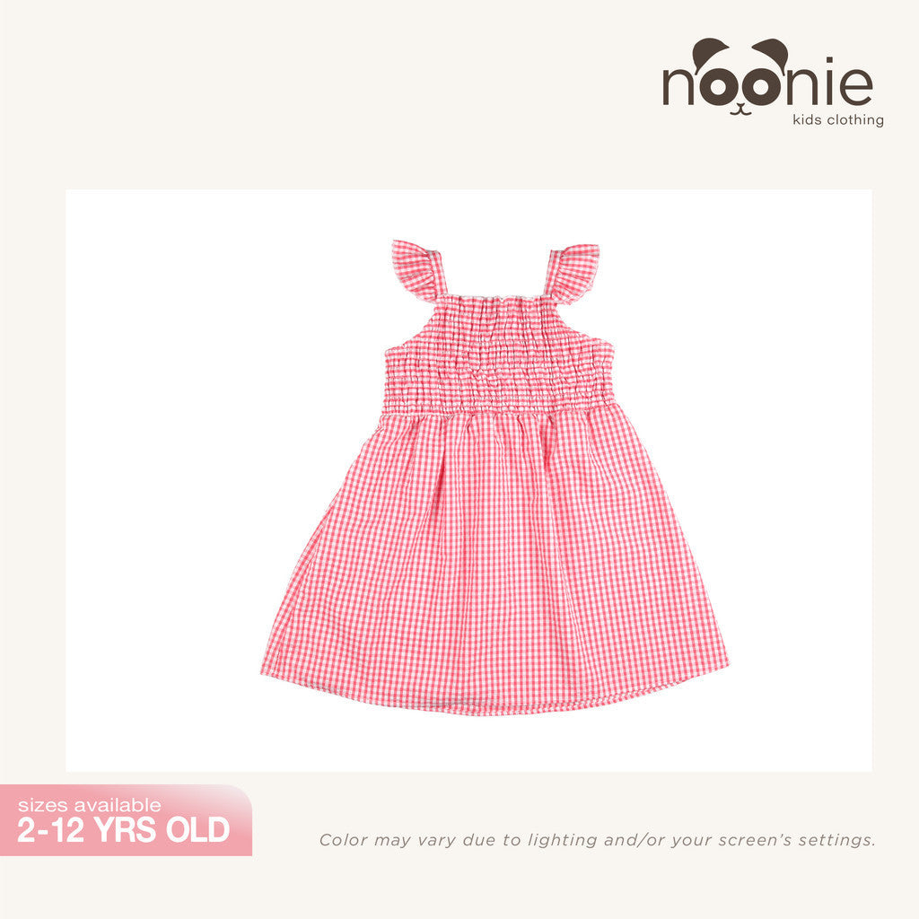 Noonie - Girls Dress (2-12Y) - Cotton Smocked Dress- Seersucker - Kids Outfit for Girls
